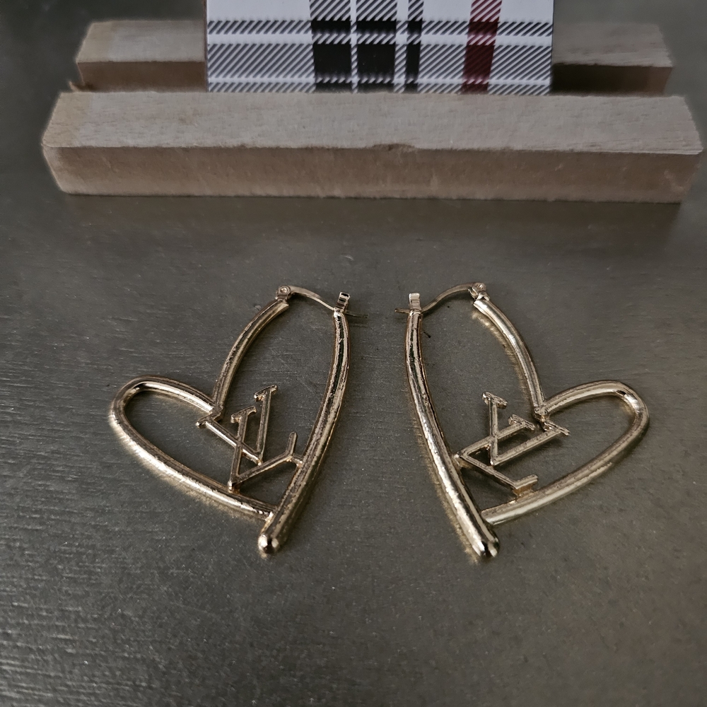 Gold Heart Earrings